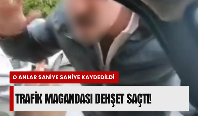 İzmir’de trafik magandası bir ailenin olduğu araca saldırdı!