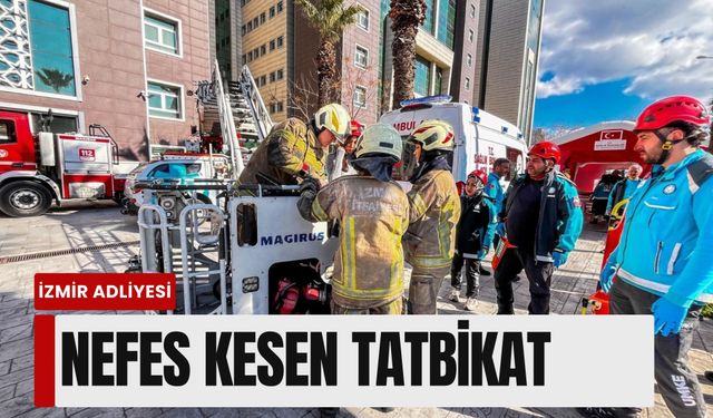 İzmir Adliyesi'nde nefes kesen tatbikat: Şüpheli paketler imha edildi