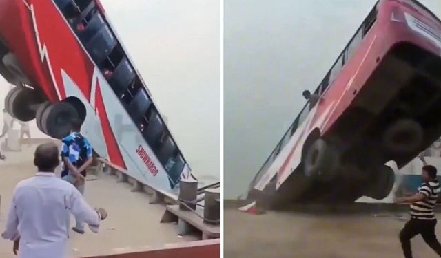Katliam gibi kaza: Yolcu otobüsü nehre uçtu, 24 ölü!