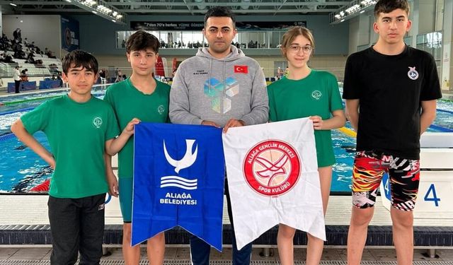 Aliağa’da yüzmede tarihi başarı: Hasan Kağan Uyanık milli takım yolunda!
