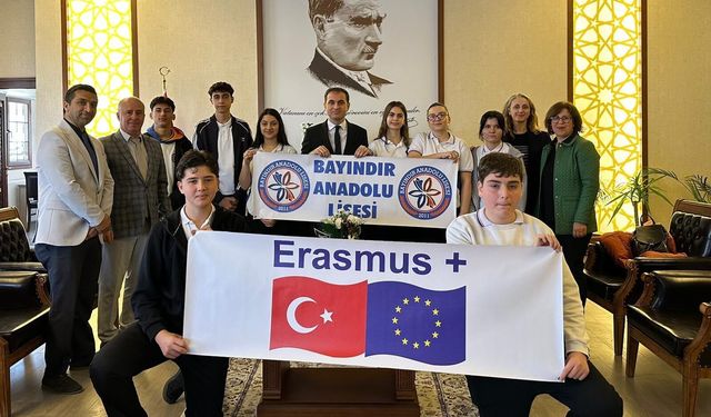 Bayındırlı öğrencilerden Erasmus öncesi resmi ziyaret