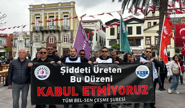 Çeşme’de eğitimcilerden 'şiddet' resti: 'Okullar güvenli değil, geleceğimiz karanlıkta!'