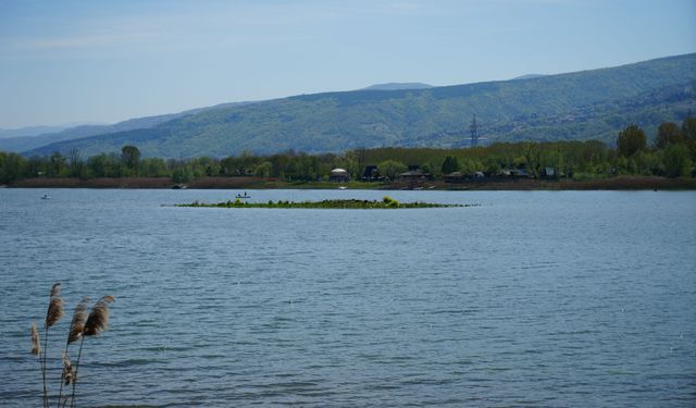 Sapanca Gölü’nde sular çekildi, gizemli ada ortaya çıktı