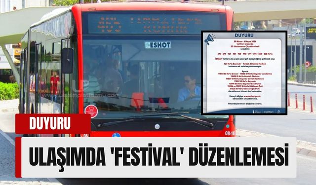 Bayındır Çiçek Festivali için ulaşımda 'Festival' düzenlemesi
