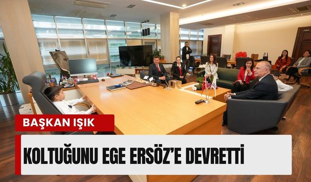 Gaziemir’de Başkan Işık koltuğunu Ege Ersöz’e devretti