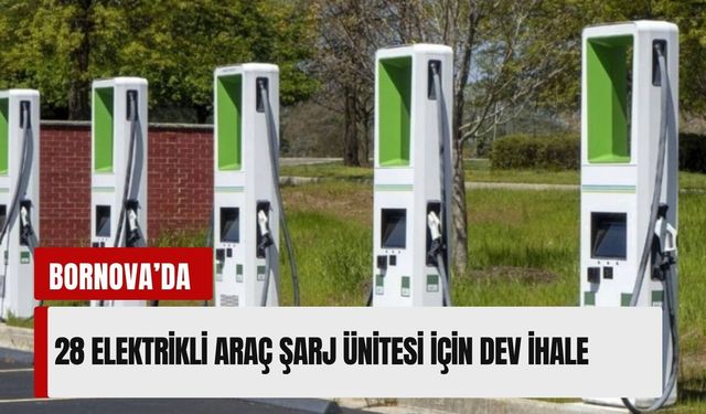 Bornova’da 28 elektrikli araç şarj ünitesi için dev ihale: 5 yıllık kiralama başlıyor