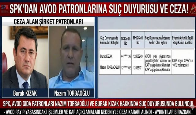 Borsa dünyasında deprem! SPK'dan AVOD Gıda'nın patronlarına suç duyurusu
