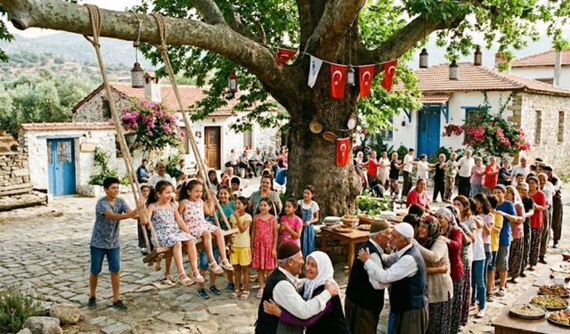Burayı gören 'nerede o eski bayramlar' diyor! Ege köylerinde bayram bambaşka!