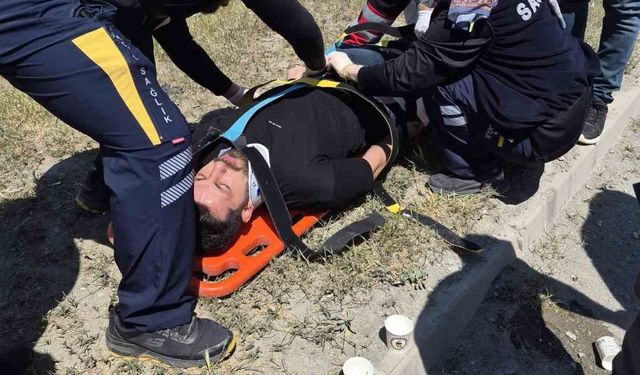 Iğdır'da otomobil takla attı: Sürücü yaralandı