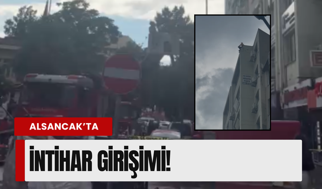 İzmir Alsancak’ta hastane önünde intihar girişimi!