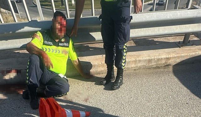 Otoyolda yardım ederken ölümle burun buruna geldi