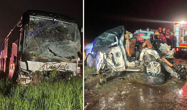 Uşak'ta 7 aracın karıştığı zincirleme kaza! Ölü ve yaralılar var