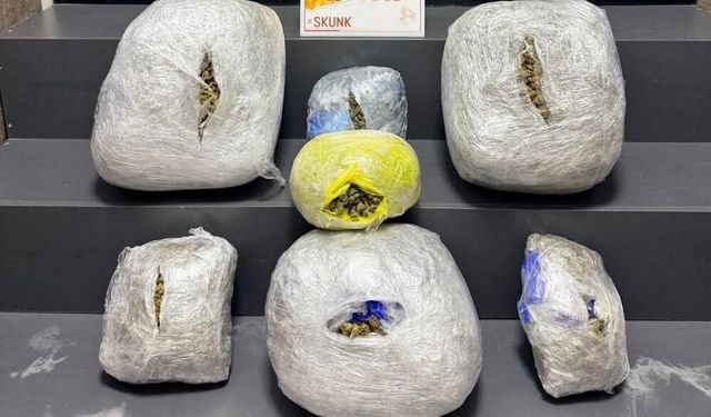 Balçova'da 15 kilo skunk yakalandı: 3 tutuklama!