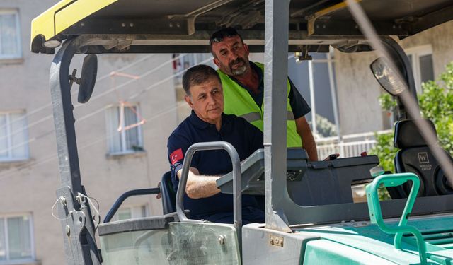 Başkan Tugay çalışmaları yerinde inceledi
