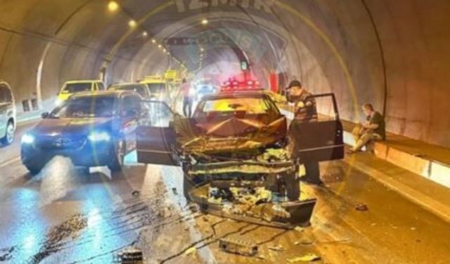 İzmir'de tünel içinde trafik kazası