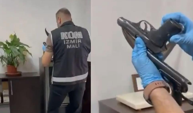 İzmir'de 3. dalga operasyon: Makamdan ruhsatsız silah çıktı!
