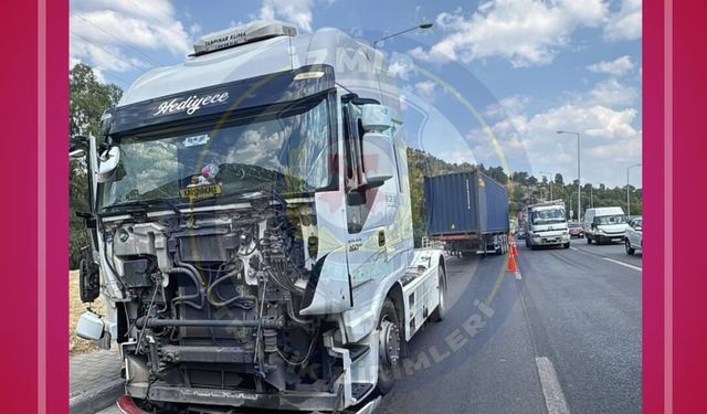 İzmir otoyolunda kaza: Bayraklı tünellerinde trafik kilitlendi
