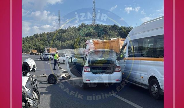 İzmir çevreyolunda kaza: Balçova viyadüklerinde trafik yoğunluğu