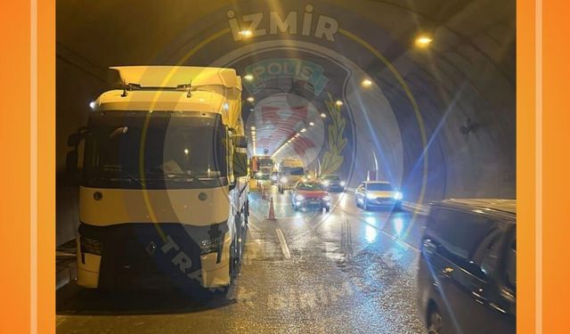 İzmir'de tünel içinde çekici arızası: Trafik yoğunluğu yaşanıyor