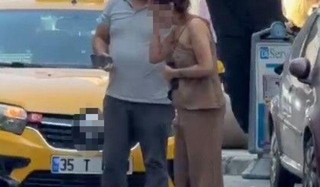İzmir'de takside 'Güzergah' krizi: Tekme ve tokatlar kamerada!