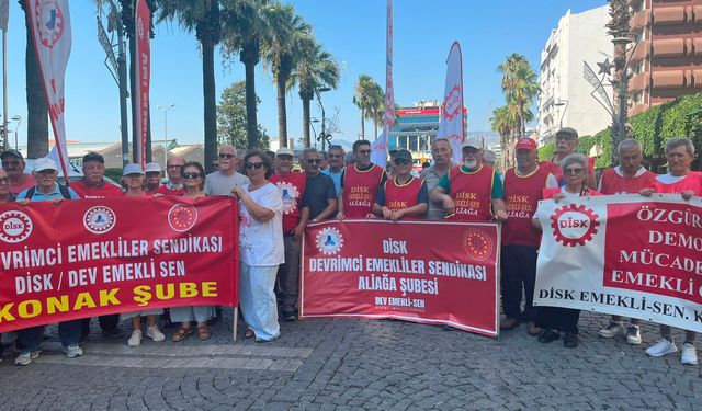 Emekliler Konak'ta ses yükseltti: "Sermayeye hizmet, emekliye sefalet!"