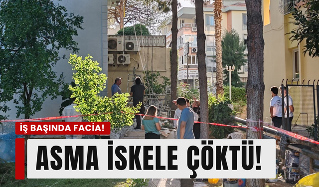 Balçova'da korkunç kaza: Dış cephe iskelesi çöktü!