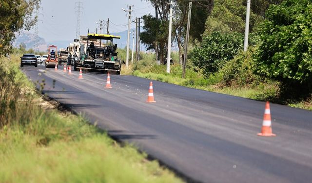 Pamucak yolunda dev asfalt çalışması: 27 bin ton serilecek