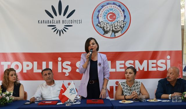 Karabağlar Belediyesi'nde toplu iş sözleşmesi sevinci
