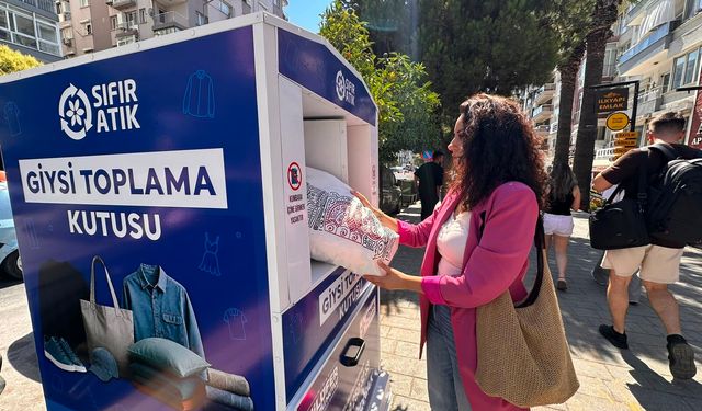 Konaklıların eski giysileri çöpe değil geri dönüşüme gidiyor