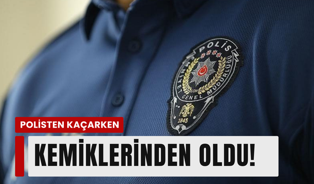 Konak'ta polisten kaçarken kemiklerinden oldu!
