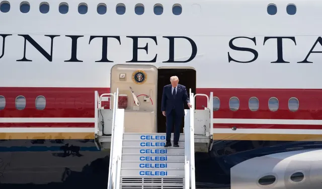 Trump'ın uçağı Ankara'ya indi!