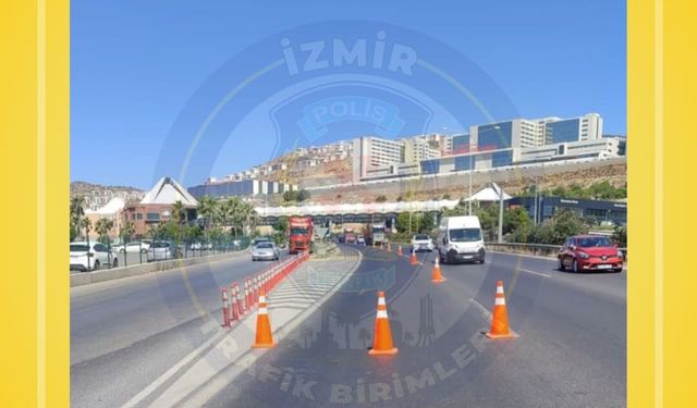 İzmir'de sürücülerin dikkatine: Otoyol Bornova istikametinde yol çalışması!
