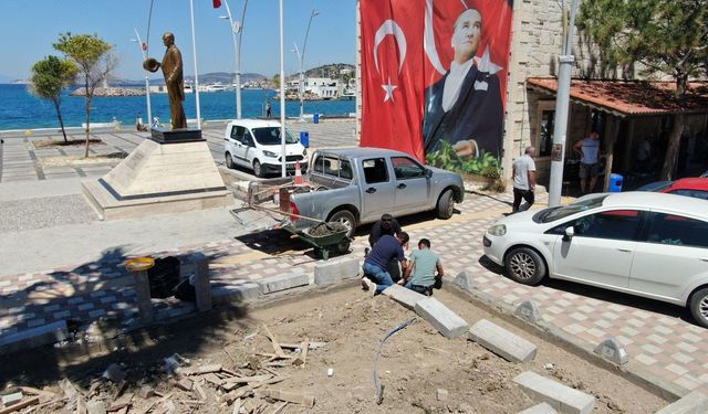 Yenifoça sahilinde kapsamlı dönüşüm başladı
