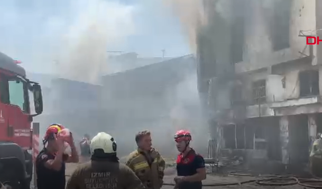 Sünger fabrikasında korkutan yangın!