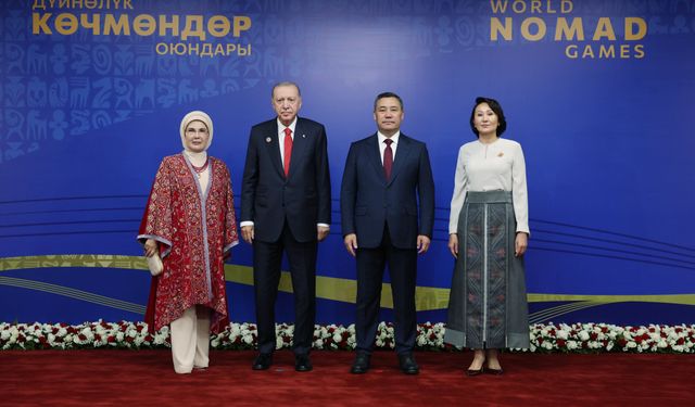 Cumhurbaşkanı Erdoğan Bişkek’te törene katıldı