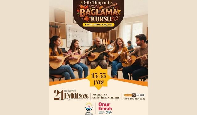 Çiğli'de bağlama kursu kayıtları başladı