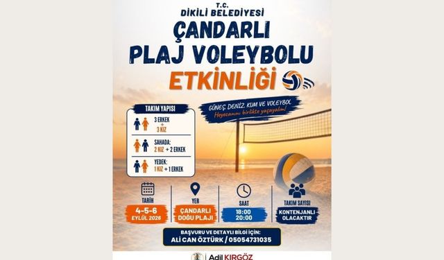 Dikili’de plaj voleybolu heyecanı