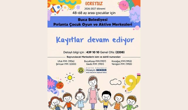 Buca’da minikler için ücretsiz eğitim