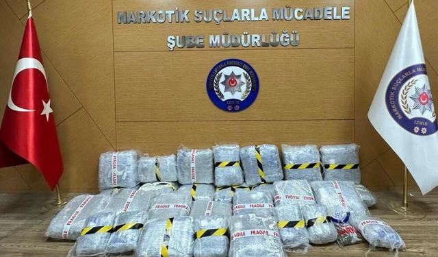 İzmir’de yasaklı madde baskını! 80 kilo ele geçirildi!