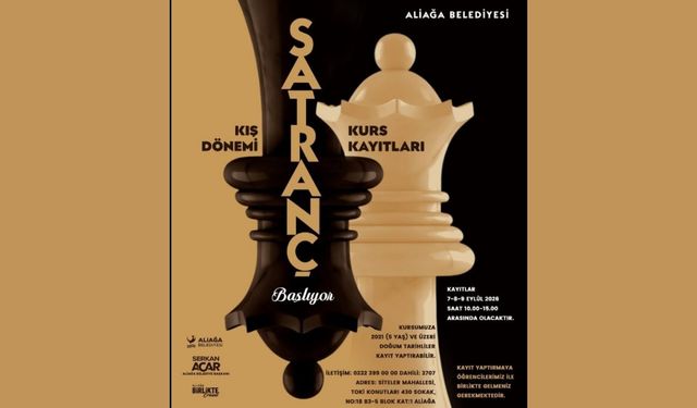 Aliağa Belediyesi satranç kış dönemi kurs kayıtları başlıyor