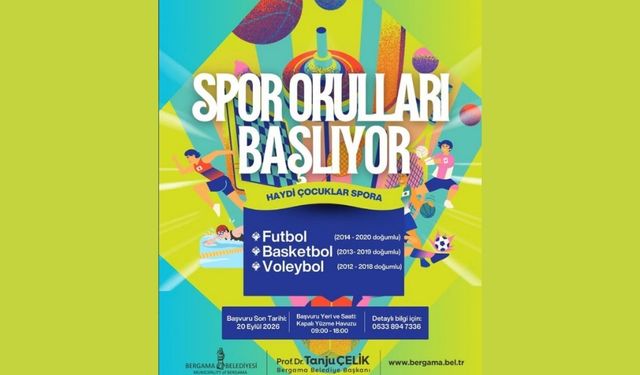 Bergama’da spor okulları çocuklar için kapılarını açıyor