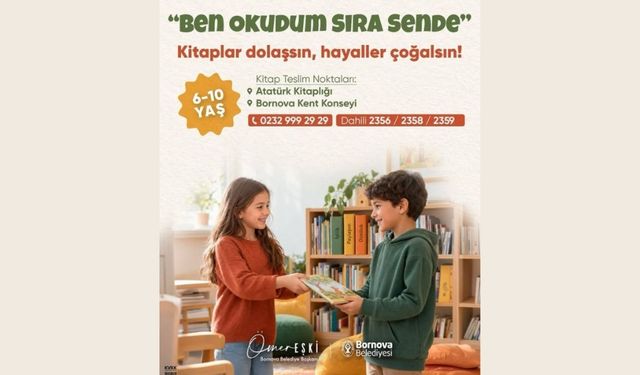 Bornova'da kitaplar elden ele geziyor: 'Ben Okudum Sıra Sende'