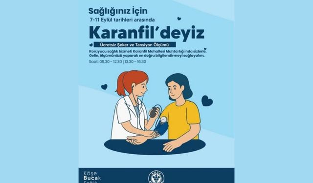 Buca’da 5 gün boyunca ücretsiz sağlık taraması