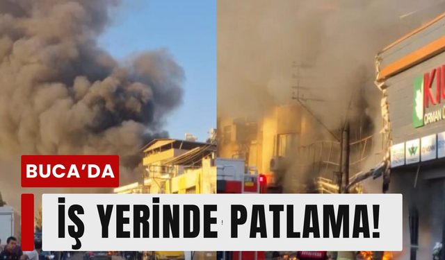 Buca'da boya malzemeleri alev aldı!
