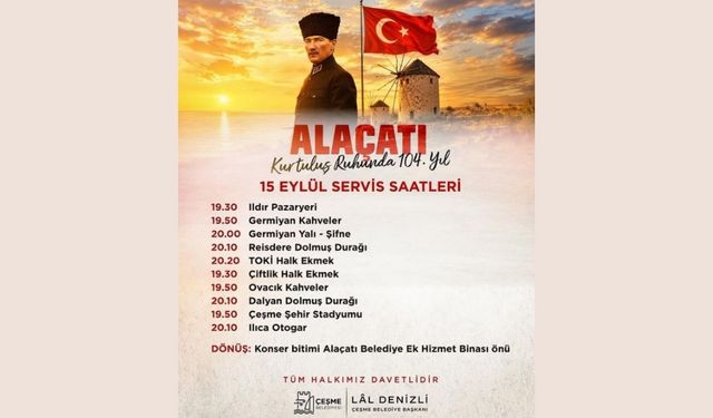 Alaçatı kurtuluşunun 104. yılını kutluyor