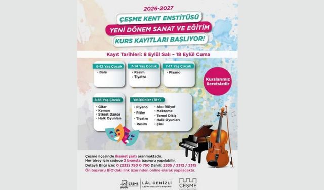 Çeşme Kent Enstitüsü yeni dönem kurs kayıtları başlıyor