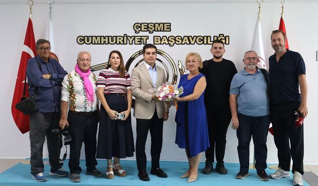 Çeşmeli gazetecilerden Başsavcı Tataroğlu’na nezaket ziyareti
