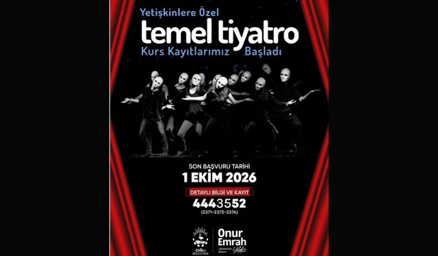 Çiğli'de yetişkinlere özel temel tiyatro kurs kayıtları başladı