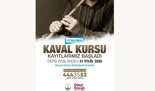Çiğli'de 15 yaş üzeri vatandaşlar için kaval kursu kayıtları başladı