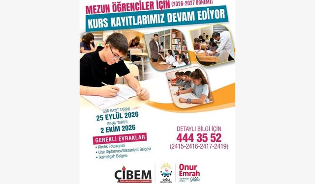 Çiğli'de mezun öğrenciler için kurs kayıtları devam ediyor